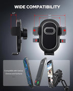 Benlari Upgraded Car Phone Holder - 2 in 1 Adjustable Cup Holder Expander Support 360° Degree Rotation - Car Cup Holder Phone Mount Compatible with All Smartphones