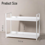 Bathroom Counter Organizer 2 Tier Vanity Storage Countertop Shelf Makeup Organizer Perfume Tray Skincare Holder for Sink, Dre