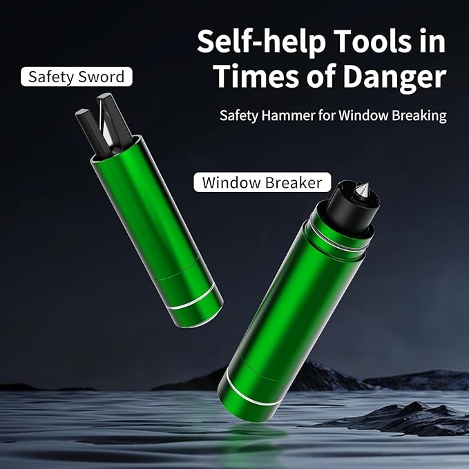 HHXS Window Breaker Seatbelt Cutter, 2026 Upgraded Safe Hammer Glass Breaker Under Water, Emergency Escape Tool for New Car S