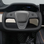 MEWANT Hand Stitched Tesla Model S Yoke Steering Wheel Cover Wrap for Tesla Model S 2021-2023 / Model X 2021-2023 Tesla Yoke Steering Wheel Accessories(3D Style)