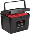Pendaflex Portable File Box, Letter Size, 14.25" x 9.25" x 11", Black