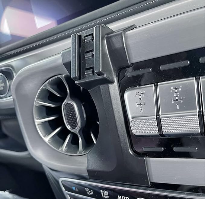 iJDMTOY Dashboard Direct Clip-On Mount Phone Gravity Holder Compatible with Mercedes 2019-up W463A G-Class G500 G550 G63 AMG (Won't Occupy Air Vent Opening)