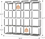 Portable Closet for Hanging Clothes, 67 Inch Wide Portable Wardrobe Closet with Cover, 4 Hanging Rod, Storage Shelves and Sid