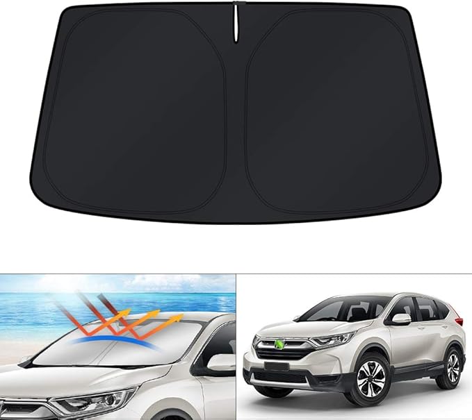 KUST Windshield Sun Shade for Honda CR-V 2007-2018 2019 2020 2021 2022 CRV Accessories Sunshade Window Sun Visor Foldable Block Sun UV Rays Keep Car Cooler