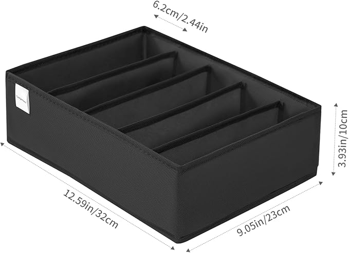 4 Packs T-shirt Drawer Organizers for Clothing,5 Grids Compartment Wardrobe Storage Box, Washable Clothes Organizer for Folde