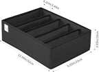 4 Packs T-shirt Drawer Organizers for Clothing,5 Grids Compartment Wardrobe Storage Box, Washable Clothes Organizer for Folde
