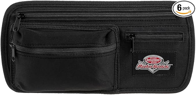 Bucket Boss - AutoBoss Visor Organizer, Auto Boss (AB30040), Black (Pack of 6)