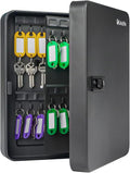 Uniclife 60 Position Key Cabinet with Combination Lock Resettable Black Digital Security Storage Box Steel Key Organizer with
