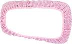 X AUTOHAUX Mirror Accessories Charm Shining Car Rear View Mirror Decorative Cover Faux Crystal Rhinestone Car Interior Trim for Women Pink