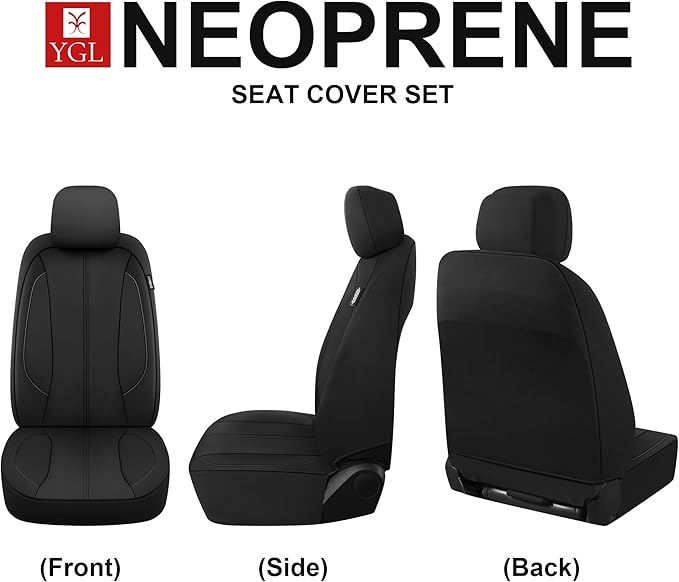 YGL Car Seat Covers for Full Seats,Waterproof Seat Covers for Cars,Durable Neoprene Car Seat Protectors,Interior Covers for C