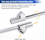 Digital Tire Pressure Gauge 230 PSI, Stainless Steel Dual Head Tire Gauge for Truck RV, Heavy Duty Tire Pressure Gauge with Backlit LCD and Flashlight for Easy and Accurate Reading