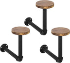 MyGift 3 Pcs Cowboy Hat Holder on Wall, Hat Rack Hooks, Wig Display Helmet Collection Organizer, Baseball Cap Hanger Entryway