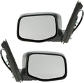 TRQ 2 Piece Driver and Passenger Side Mirror Assembly Set Electric Adjustment Heated No Memory Textured Compatible with 2011-