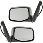 TRQ 2 Piece Driver and Passenger Side Mirror Assembly Set Electric Adjustment Heated No Memory Textured Compatible with 2011-