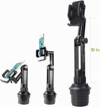 Cellet Car Phone Holder Mount, Car Cup Phone Holder Mount, Compatible with Apple iPhones, Samsung Galaxy Smartphones, Motorola Moto Google Pixel (Fits for Tesla Model 3 Y S X) Extra Long Neck