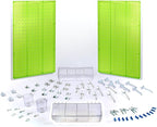 Azar Displays 900945-GRE The DIY Multi-purpose 70-piece Pegboard Wall Organizer Kit with Two Panels and Accessory Assortment,