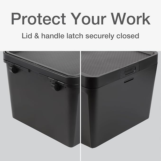 Pendaflex Portable File Box, Letter Size, 14.25" x 9.25" x 11", Black