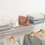 Wire Shelf Dividers - White Closet Organization & Storage Organizer - No Tool Shelf Divider for Wire Shelves - Metal Shelf Ac