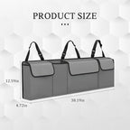 Car Trunk Organizer, Waterproof Collapsible Cargo Bag with 4 Pockets,Backseat Hanging Large Storage with Adjustable Straps, St