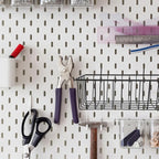 ULTECHNOVO Hanging Wire Basket 9.84X5.51X4.33 Inch Metal Storage Organizer for Pegboard Grid Wall Kitchen Garage Rv Tool Shed