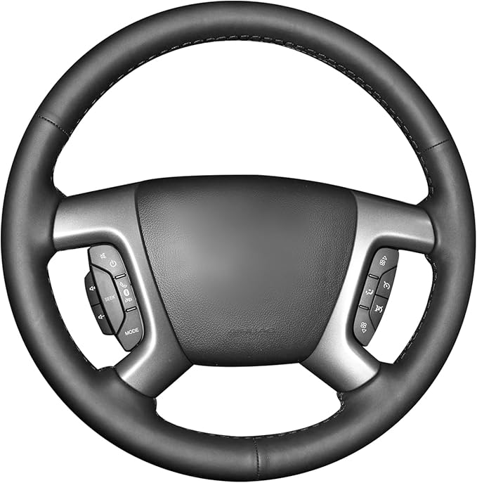 MEWANT Steering Wheel Cover Wrap for (Chevy) Silverado 1500 / Silverado 2500 / Silverado 3500 / Avalanche 2007-2013 / Suburban/Tahoe/Traverse Custom Version