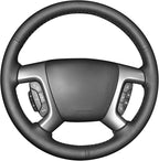 MEWANT Steering Wheel Cover Wrap for (Chevy) Silverado 1500 / Silverado 2500 / Silverado 3500 / Avalanche 2007-2013 / Suburban/Tahoe/Traverse Custom Version