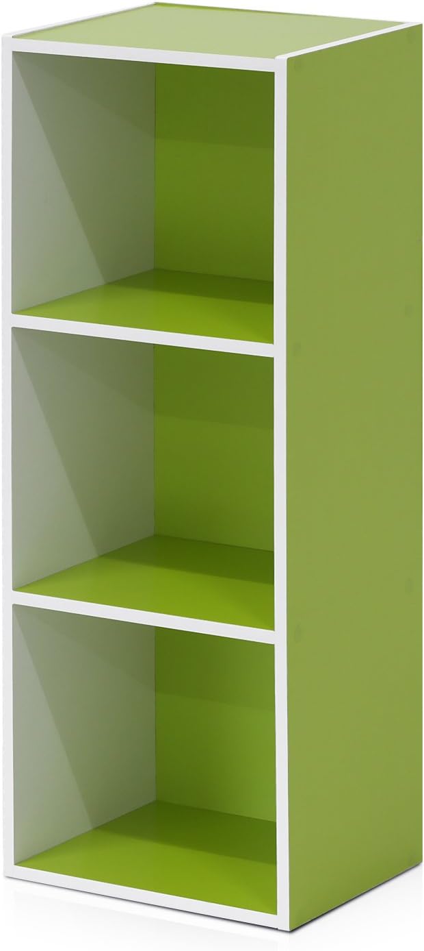 Furinno LUDER Book Shelf, 3-Cube Bookshelf, Bookcase with Open Shelves, 9.3 x 12 x 31.5, Easy Assembly, for Living Room, Bedr
