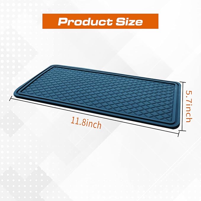 1 PC Car Dashboard Non Slip Mat, 11.8In x 5.7In Anti-Slip Phone Hold Dashboard Sticky Pad for Radar Detector, Cell Phone, Key