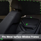 ZATOOTO 4 Pcs Car Window Cutains - Black Silk Magnetic Privacy Side Front Rear Protection Covers - Sun Shades Keeps Cooler for Kids Sleeping