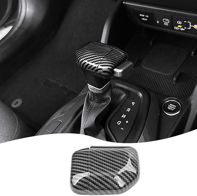 Gear Shift Cover,for 2024-2026 Kia K4/Kia Carnival 2025/k5 2025 /Kia Sorento 2024-2026,Car Center Console Gear Shift Knob Cover Trim Cap - Carbon Fiber