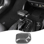 Gear Shift Cover,for 2024-2026 Kia K4/Kia Carnival 2025/k5 2025 /Kia Sorento 2024-2026,Car Center Console Gear Shift Knob Cover Trim Cap - Carbon Fiber