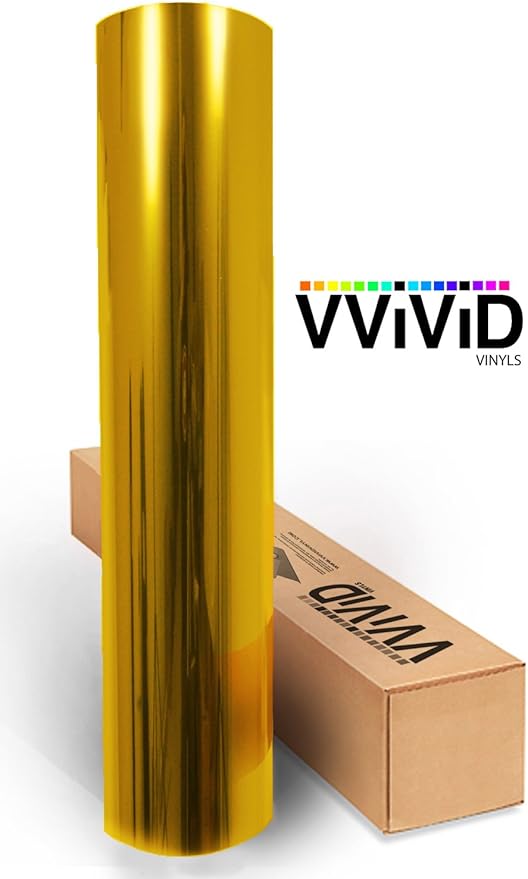 VViViD Transparent Colorful Vinyl Window Tinting Sheets (10ft x 5ft, Yellow)