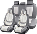 Coverado Seat Covers Full Set, 5 Seats Seat Covers for Cars, Waterproof Nappa Leather Car Seat Covers with Head Pillow, Seat 