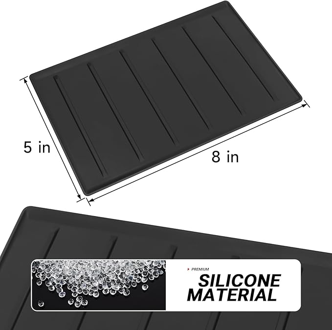 YOJOJOCO Center Console Tray Liner Compatible with Toyota 2022-2025 2026 Tundra & 2023-2025 2026 Sequoia Accessories Black Silicone Material Center Console Organizer Protective Pad
