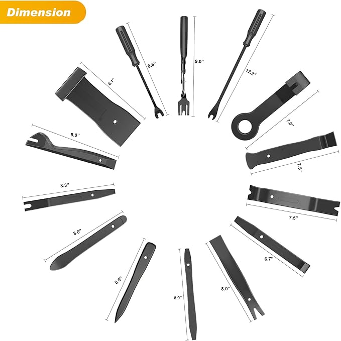 GOOACC 40Pcs Trim Removal Tool,Auto Terminal Removal Key Tool,Auto Clip Pliers Stereo Removal Tools,Car Upholstery Repair Rem