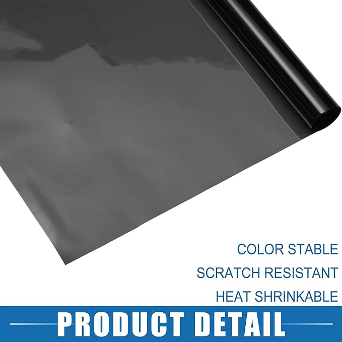 Automotive Window Tint Film Heat Block Scratch Resistant 35% VLT 0.5x7m Car Ceramic Tint PET Black