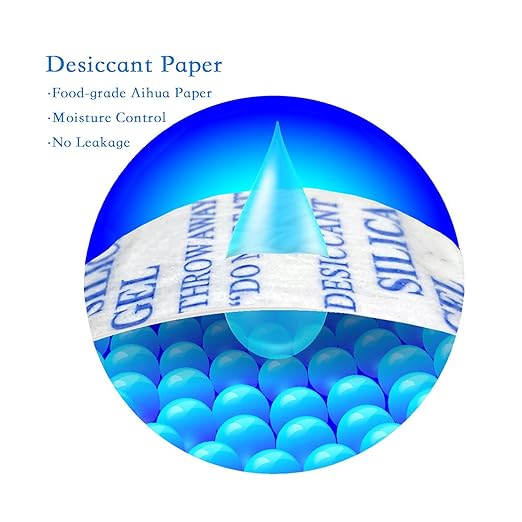 2 Gram 500 Pack Desiccant Packs for Storage, Premium Food Grade Silica Gel Packets - Rechargeable Moisture Absorbers for Safe