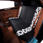 Flying Banner car seat Covers Protects Water Proof Faux Leather Carbon Fiber Front and Rear Bench (Cow Black, Full Set - 8PCS