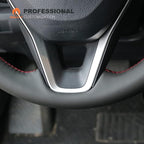MEWANT Breathable Black Genuine Leather DIY Car Steering Wheel Cover for Toyota Camry 2018-2019 / Toyota Avalon 2019 / Toyota Corolla 2019-2020 / Toyota RAV4 2019 Steering Wheel Accessories