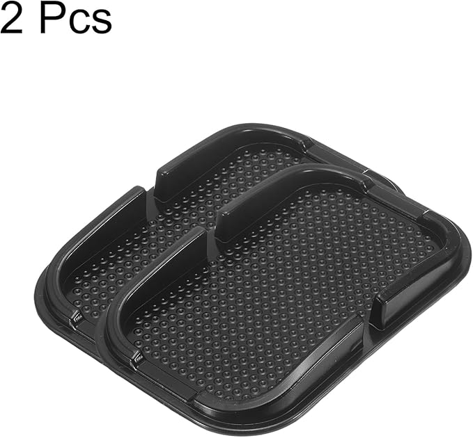HARFINGTON 2pcs Car Dashboard Anti-Slip Mat 6" x 4" Universal Sticky Dash Pad Washable Reusable Car Non-Slip Mats for Phone K