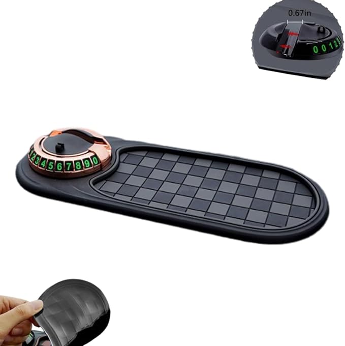 Multifunction Car Anti-Slip Mat, 360° Rotating Universal Phone Pad Holder, Car Anti Slip Mat Dashboard Mobile Phone Holder, w