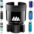Integral Hydro Expander - Car Cup Holder Expander Organizer with Adjustable Base - Rubber Tabs Hold Most 32 - 40 oz Bottles a