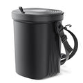 Trash Can for Car Garbage: Leakproof Silicone Car Waste Bin w/Lid for Drivers and Passengers; 2 Gallon Garbage Container for Vehicle, Sedan, SUV, Van, MPV & Truck (Black)