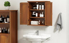 ChooChoo Bathroom Wall Cabinet, Over The Toilet Space Saver Storage Cabinet, Medicine Cabinet with 2 Door and Adjustable Shel