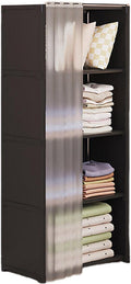 Portable Closet Wardrobe for Small Room, Clothes Storage Rack, Clothes Organizer Cabinet, Dust-Proof Garment Shelf for Home B