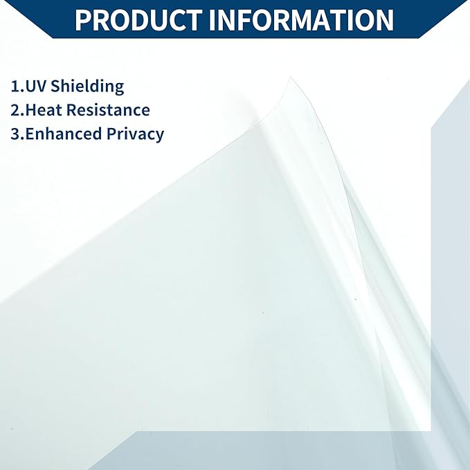 Car Window Tint Film Window Privacy Film Car Carbon 2 PLY PET 24.61 ft x 23.62 Inch 1 Pc Light Blue VLT 78% IRR 15% UVR 40%