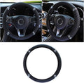 Bling Soft Leather Steering Wheel Cover, 15 Inch Colorful Rhinestones Auto Elastic Protector with Crystal Diamond for Women G