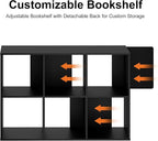 Sweetcrispy 6 Cube Storage Organizer - Open Cube Bookshelf with 3 Removable Back Panels, Display Storage Bookcase for Living 