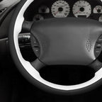 MEWANT Hand Sewn 3D Style Steering Wheel Cover Wrap for Ford Mustang 1994-2004 Steering Wheel Accessories for Ford Mustang 1994-2004