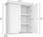 ChooChoo Bathroom Wall Cabinet Set of 2, Over The Toilet Space Saver Storage Cabinet, Medicine Cabinet with 2 Door and Adjust